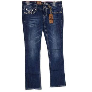 Antique River Womens 29 Blue Veruka Wash Denim Milla Slim Bootcut Jeans NWT